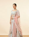 Mohey Women Sea Green Honeycomb Patterned Lehenga