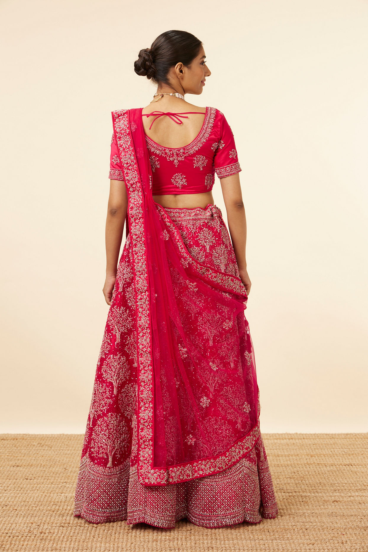 Mohey Women Rani Tree Patterned Lehenga