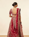 Mohey Women Maroon Embellished Bridal Lehenga