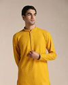 Manyavar Men Light Orange Chikankari Kurta Set