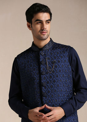 Designer kurta pajama with jacket hot sale