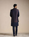 alt message - Manyavar Men Alluring Blue Indo Western Set image number 4