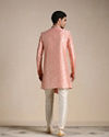 alt message - Manyavar Men Flamingo Pink Angrakha Style Indo Western Set image number 3