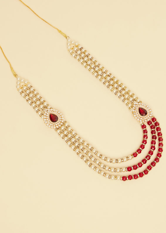 Manyavar Men Royal Red Mala