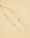 Manyavar Men Pearl and Polki Pendant Mala