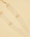 Manyavar Men Pearl and Polki Pendant Mala