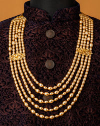 Manyavar Men Beige Embellished Mala