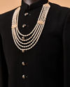 Manyavar Men Champagne Mala with Gold Accents