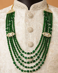 Manyavar Men Teal Green Festive Mala