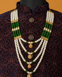 Manyavar Men Dark Green Majestic Mala