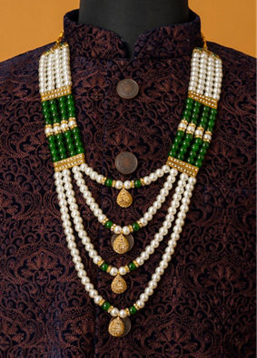 Manyavar Men Dark Green Majestic Mala
