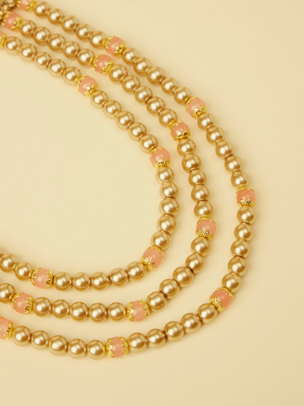 Buy Pearl and Pink Stone Layered Mala Online in the USA Manyavar