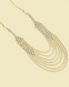 Manyavar Men Cream and Polki Pendant Mala