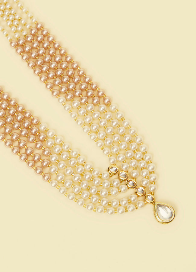 Manyavar Men Beige Elegance Mala