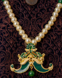 Manyavar Men Elegant Teal Green Mala