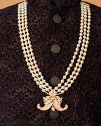 Manyavar Men Peach Elegance Mala