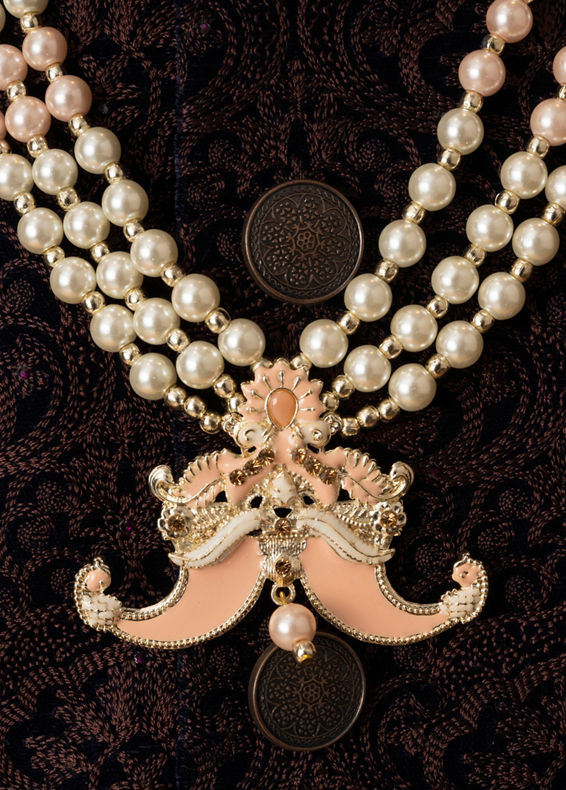 Manyavar Men Peach Elegance Mala