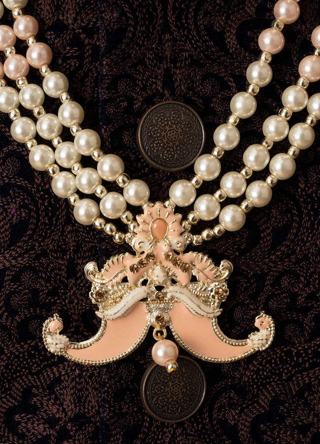 Manyavar Men Peach Elegance Mala