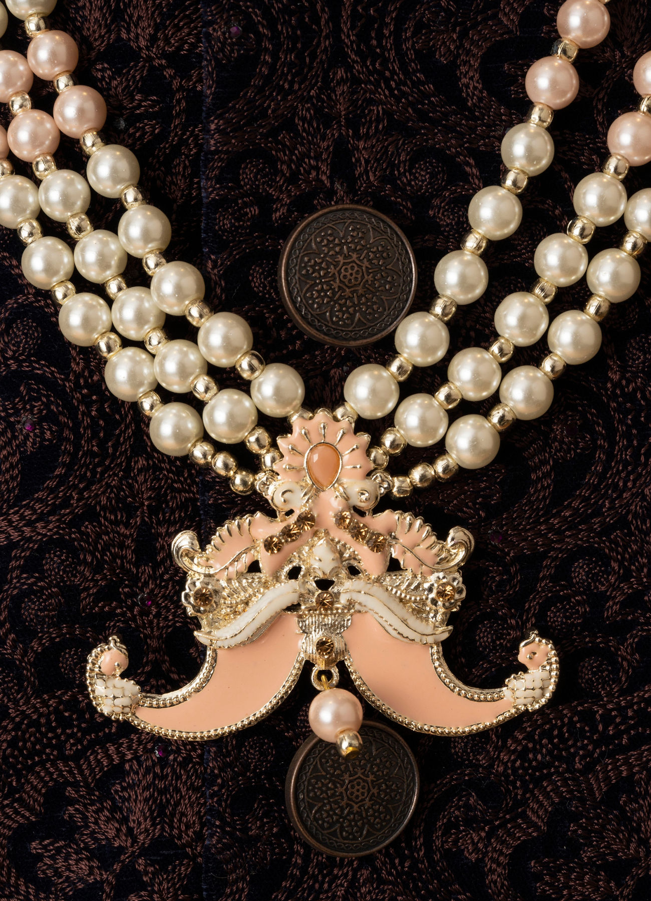 Manyavar Men Peach Elegance Mala