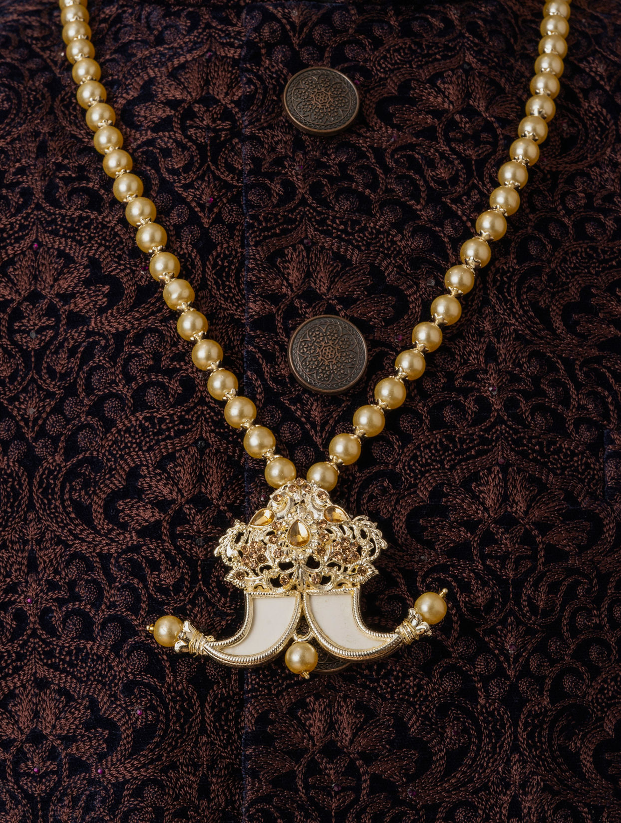 Manyavar Men Beige Delight Mala