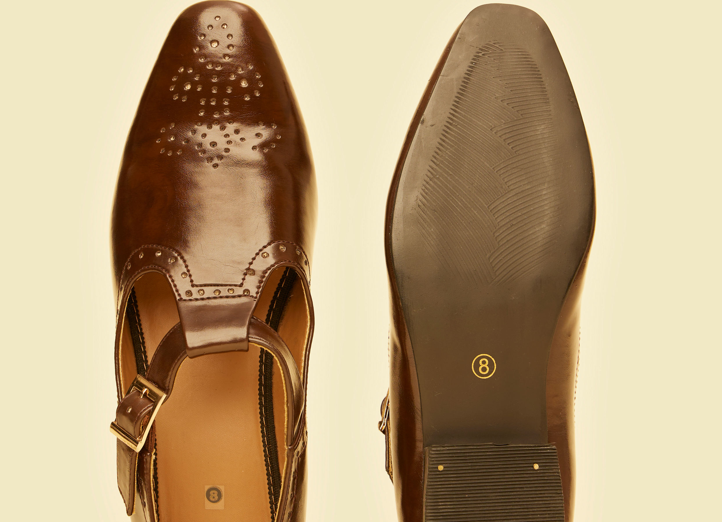 Twamev Men Elegant Brown Jooti