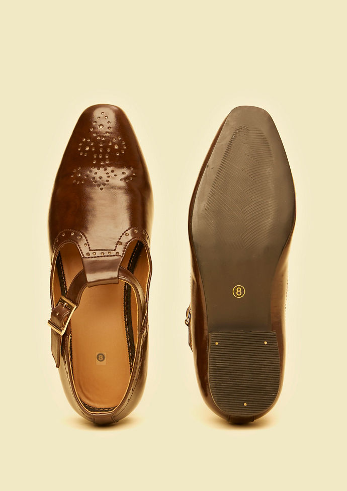 Twamev Men Elegant Brown Jooti