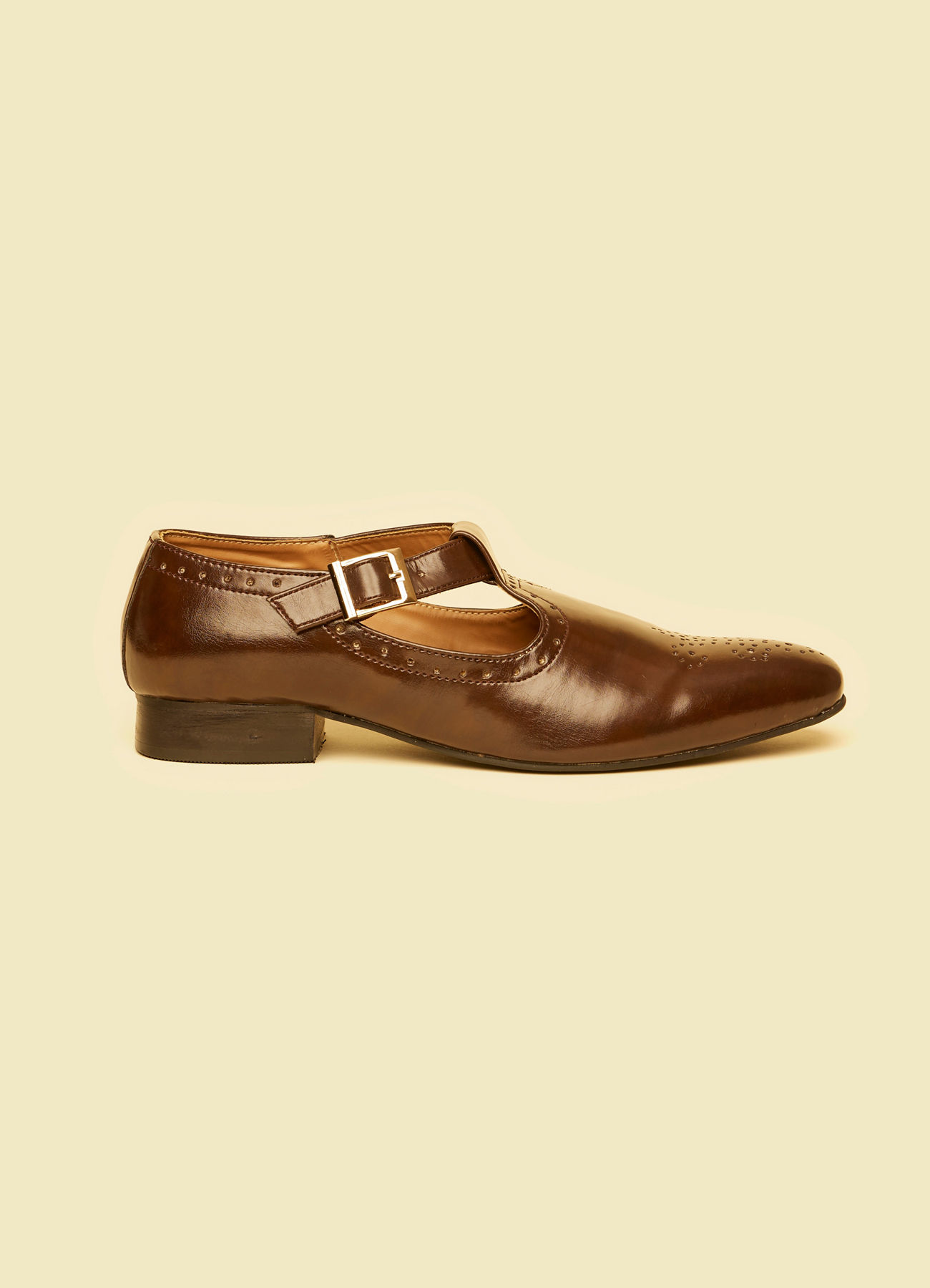 Twamev Men Elegant Brown Jooti