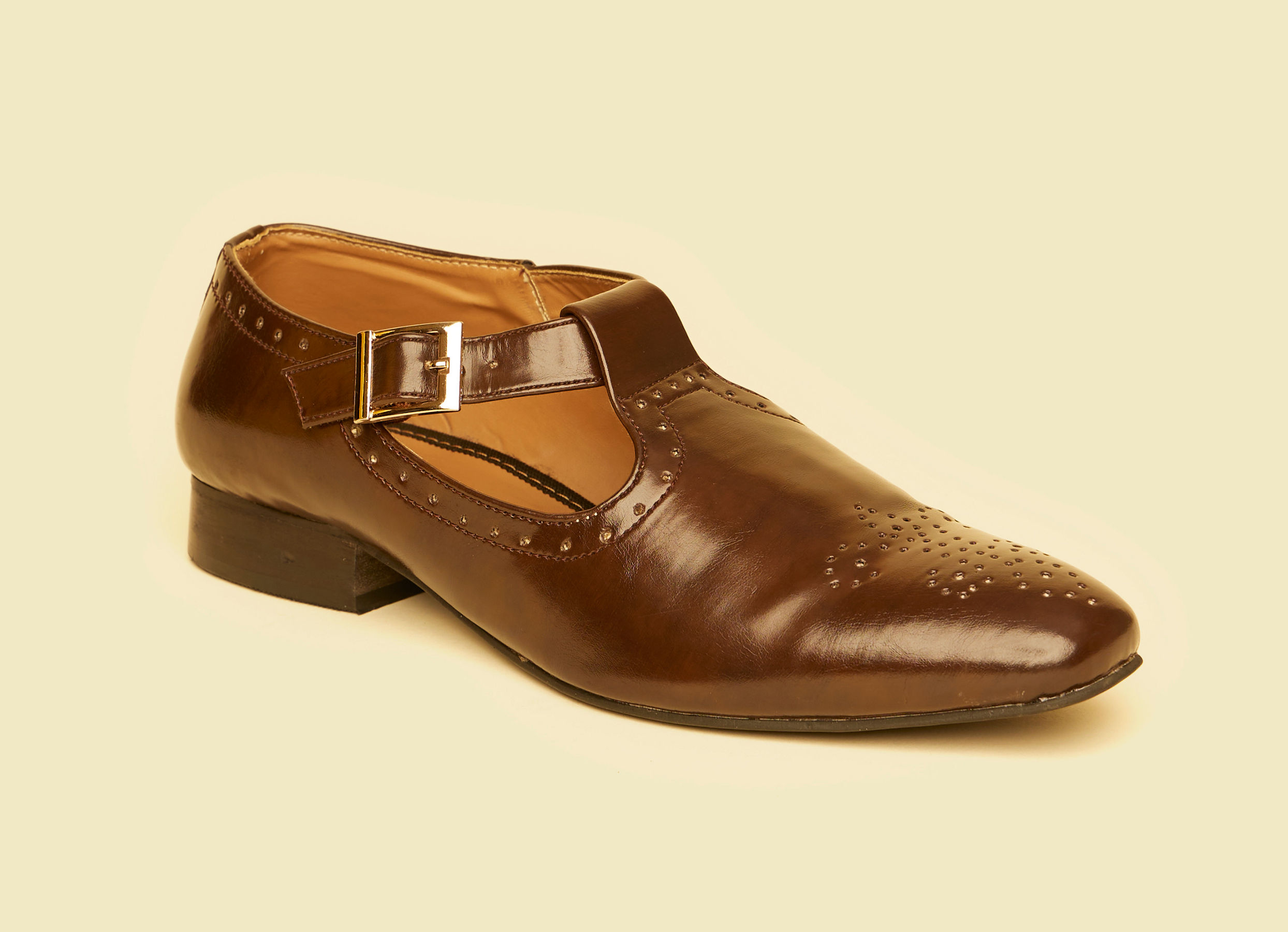 Twamev Men Elegant Brown Jooti