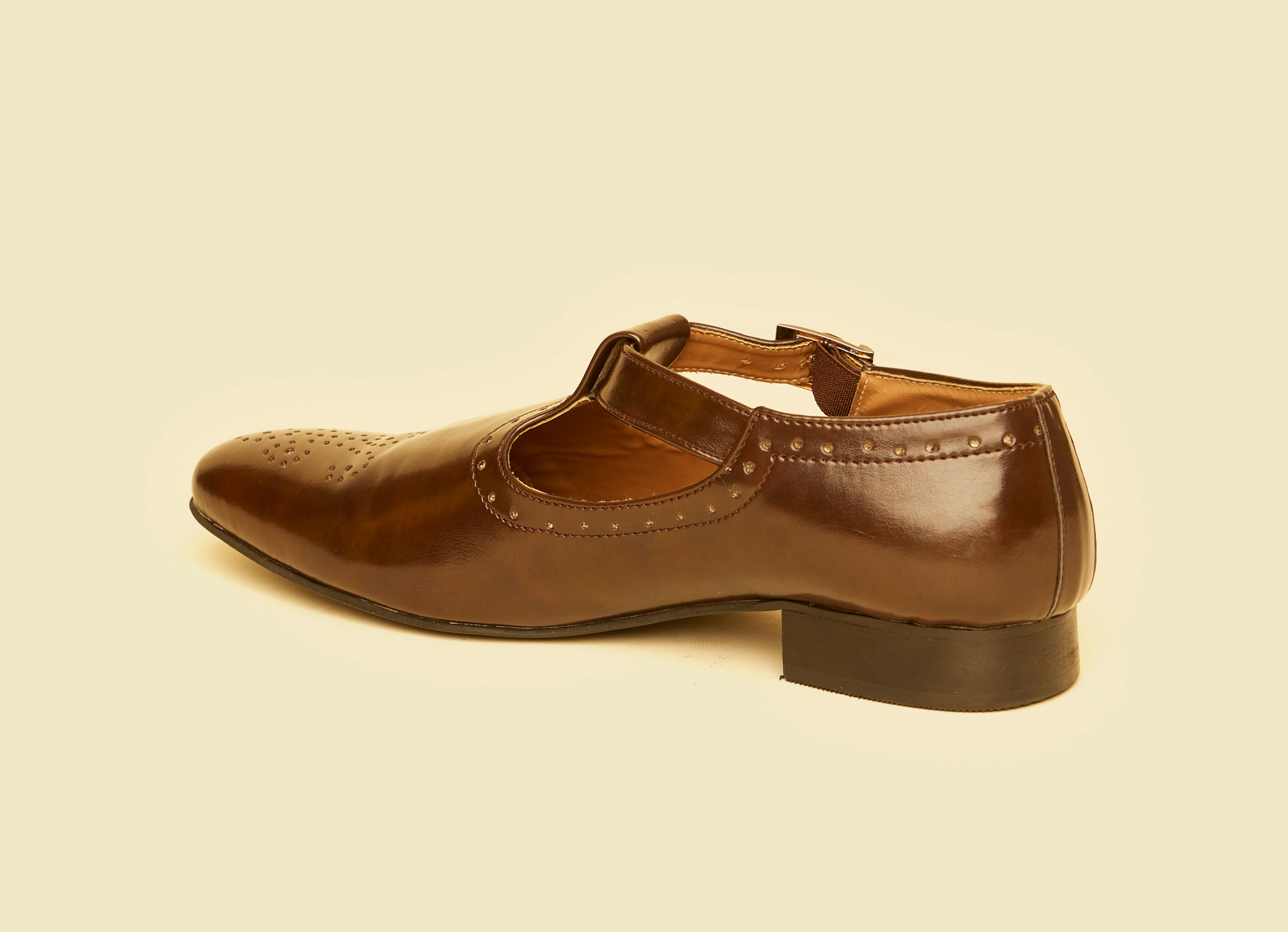Twamev Men Elegant Brown Jooti