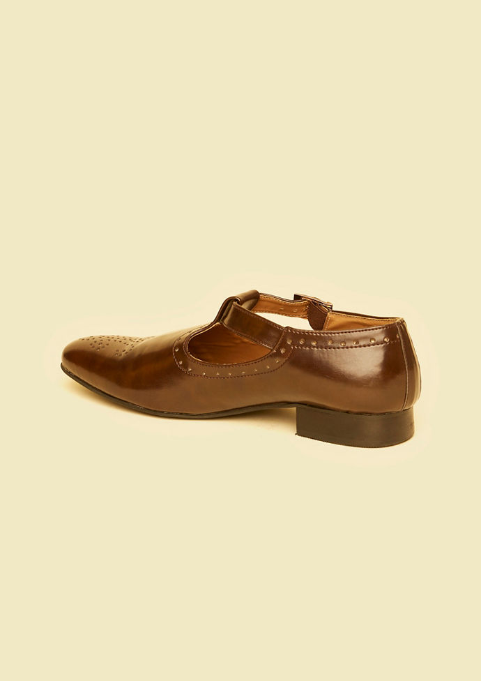 Twamev Men Elegant Brown Jooti