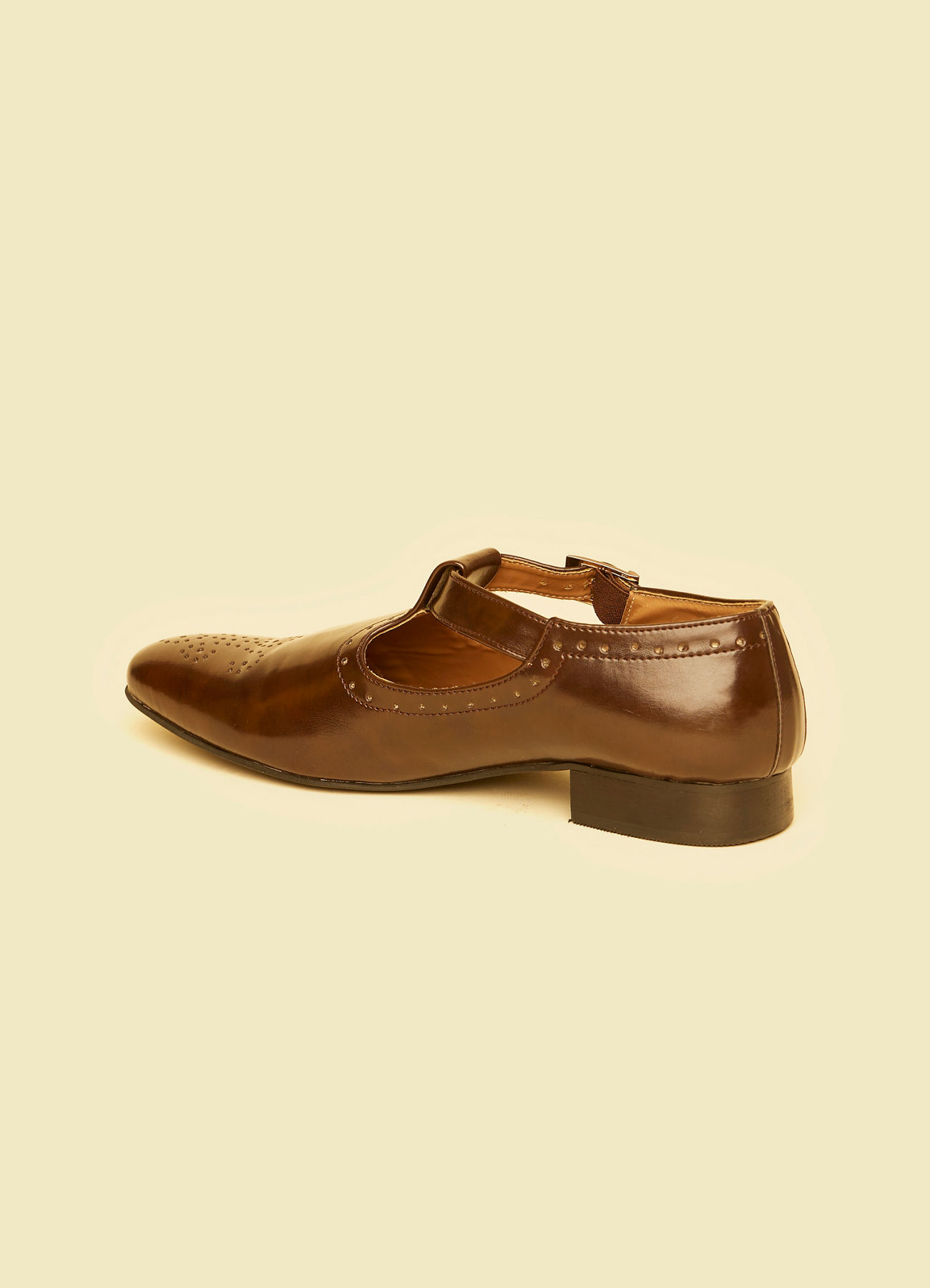 Twamev Men Elegant Brown Jooti