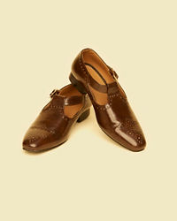 Twamev Men Elegant Brown Jooti