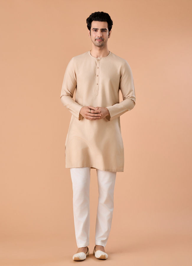 Manyavar Men Walnut Elegance Kurta