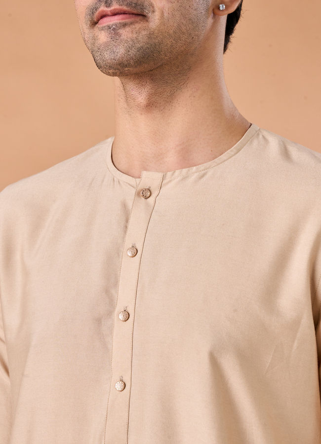 Manyavar Men Walnut Elegance Kurta