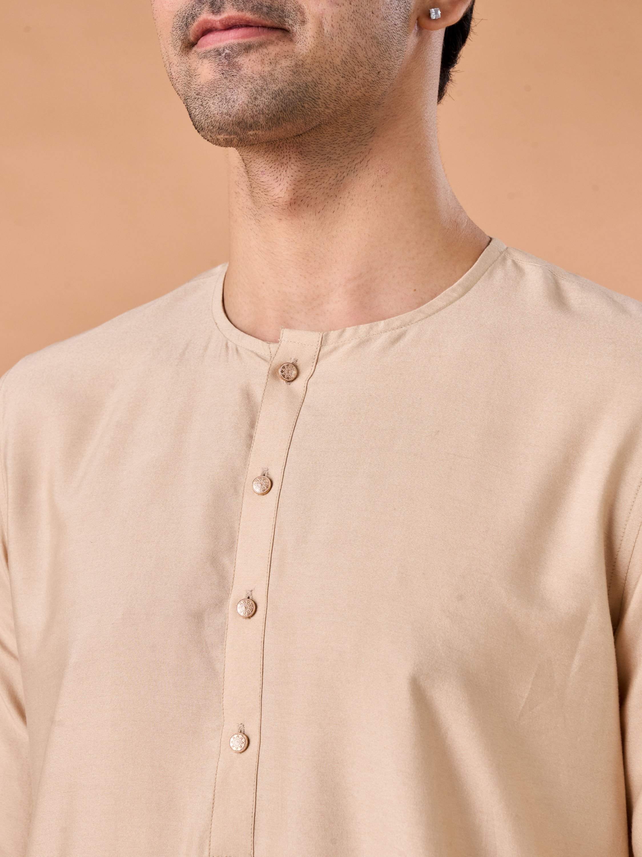 Manyavar Men Walnut Elegance Kurta