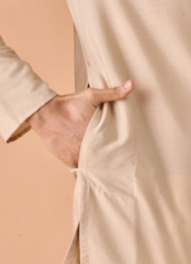 Manyavar Men Walnut Elegance Kurta