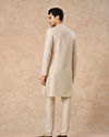 Manyavar Men Champagne Blended Viscose Kurta