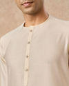 Manyavar Men Champagne Blended Viscose Kurta