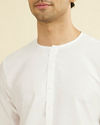 Manyavar Men Elegant White Festive Kurta