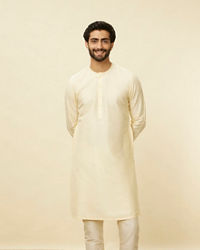 Manyavar Men Sand Beige Bandhgala Kurta