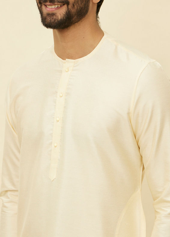 Manyavar Men Sand Beige Bandhgala Kurta