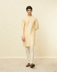 Manyavar Men Biscuit Beige Bandhgala Kurta