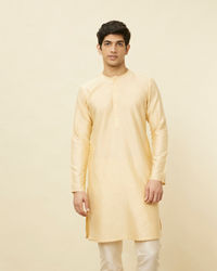 Manyavar Men Biscuit Beige Bandhgala Kurta