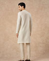 Manyavar Men Cream Blended Viscose Kurta