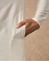 Manyavar Men Cream Blended Viscose Kurta
