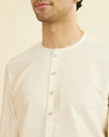 Manyavar Men Cream Elegance Kurta