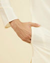 Manyavar Men Cream Elegance Kurta