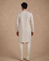Manyavar Men Cream Solid Basic Inside Kurta