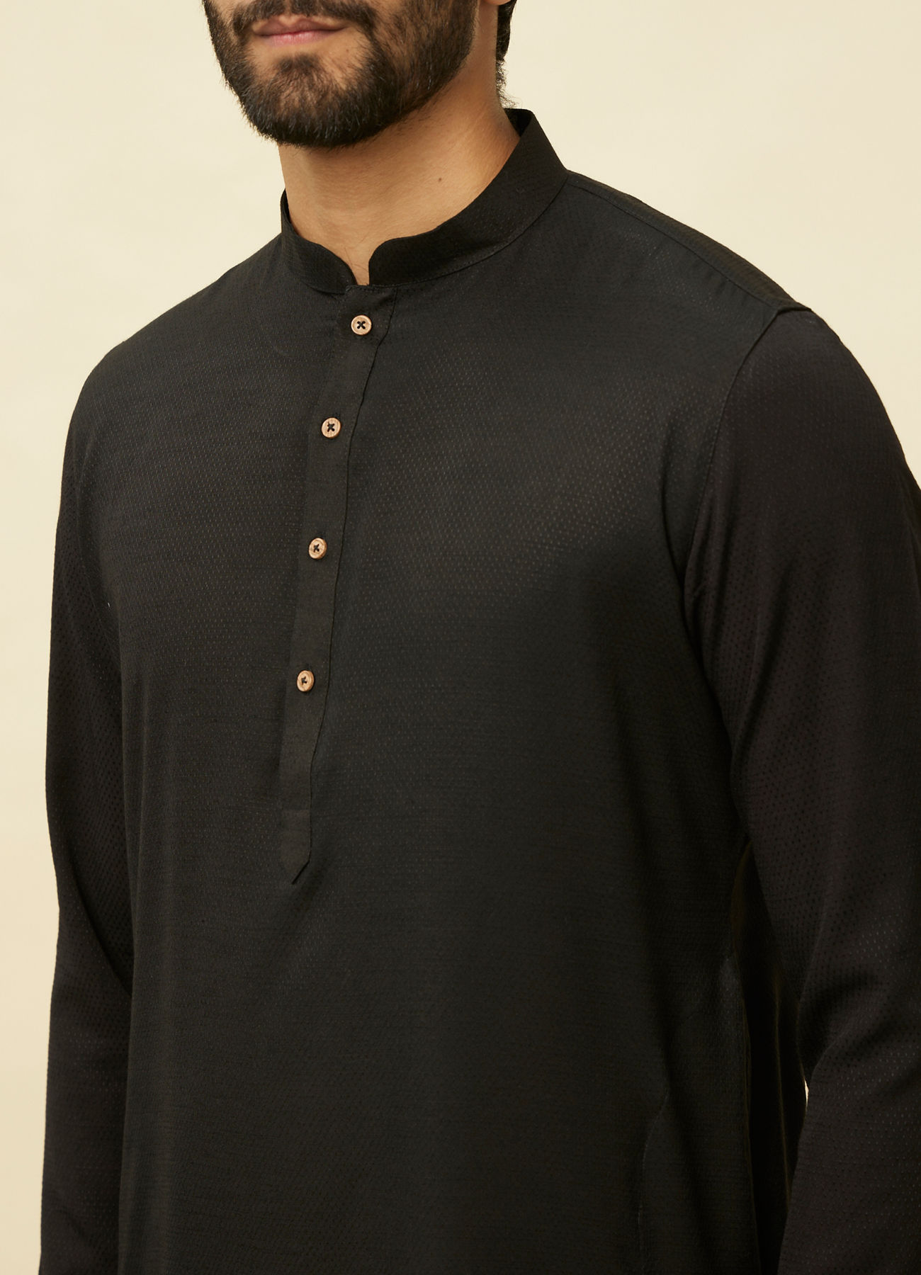 Manyavar Men Kohl Black Classic Kurta