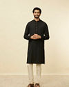 alt message - Manyavar Men Kohl Black Classic Kurta image number 2